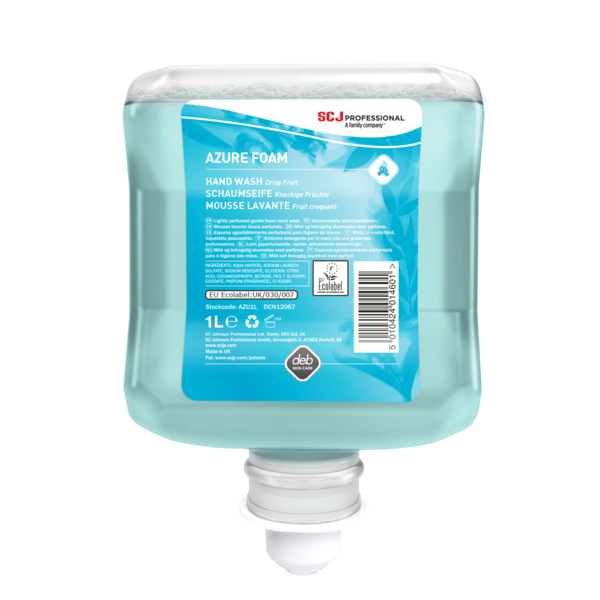 Recharge mousse lavante mains azure foam debstoko carton de 6x1l_1