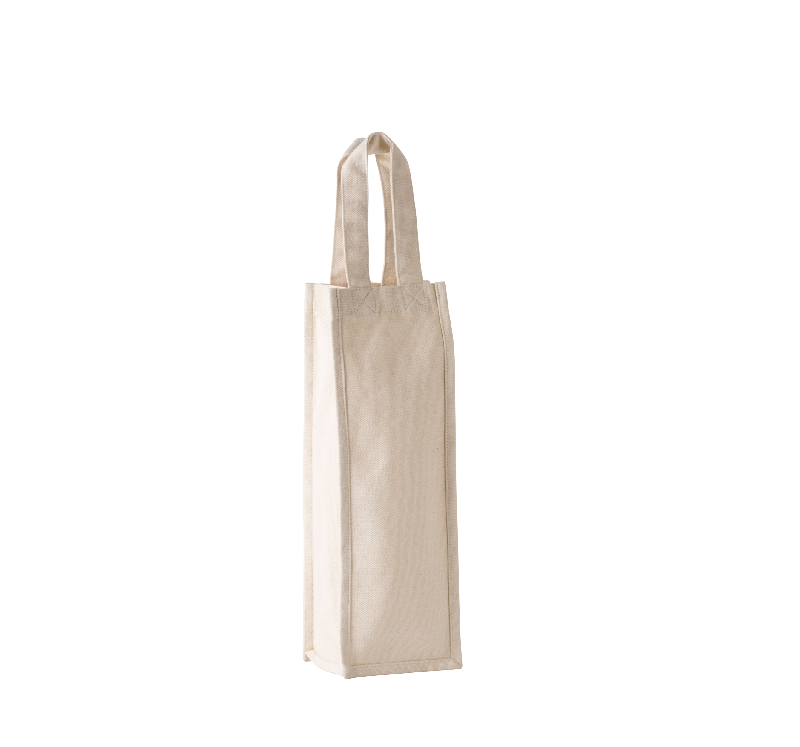 Sac porte-bouteille en coton canvas - Réf: KI0269 - 310 g/m² - Marque: Kimood - Taille unique - Couleur naturelle_1