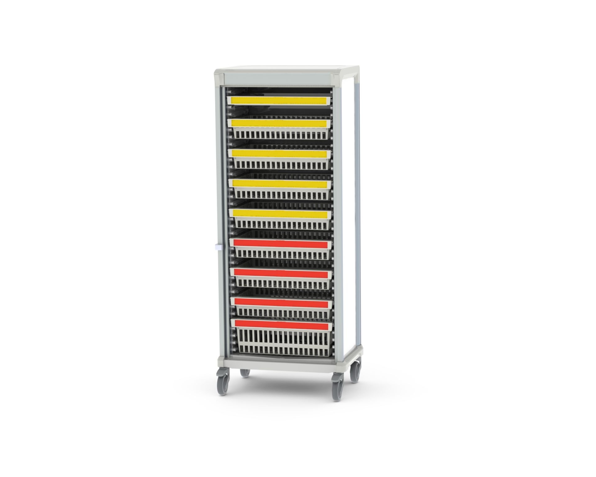 Armoire médicale de transfert ou stockage 1 colonne - Serrures sécurisées en option - WEECART_1