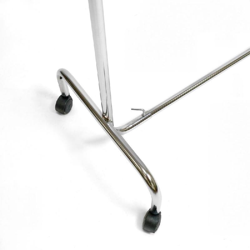 Portant droit réglable L135cm avec tirettes - Chromé - Hauteur 110 à 197cm - Capacité 60kg_1
