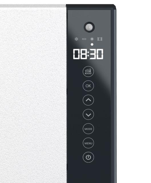 Sèche-serviettes soufflant Telia avec 2 barres et miroir anthracite 1800W - Atlantic - 720111_1