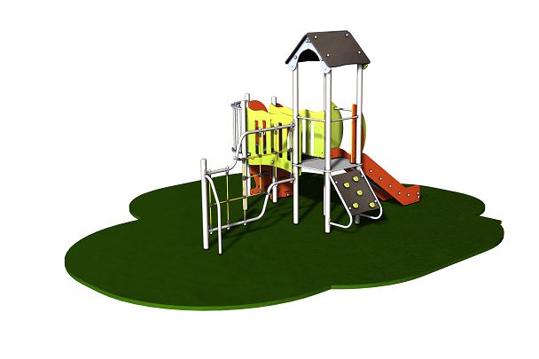 Structure de jeux 2 tours gamme Alpha - AL10903i - pour enfants de 2 à 8 ans_1