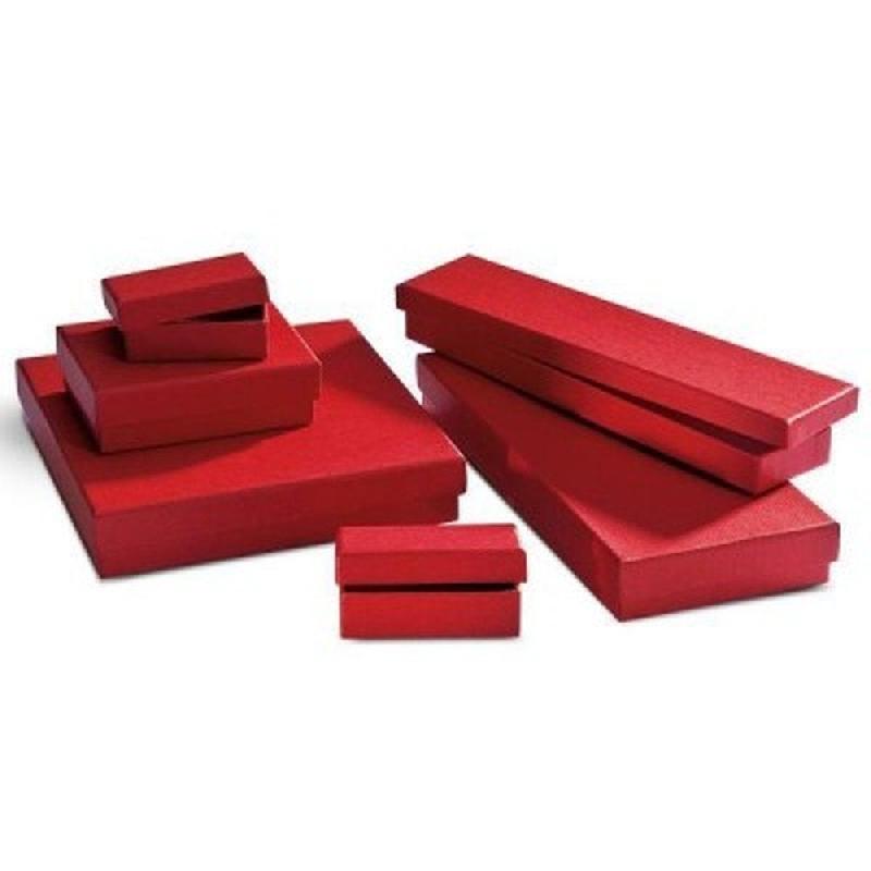 Boîte cadeau rouge - L7xP5.1xH3.2cm - Carton épais - Par 12_1