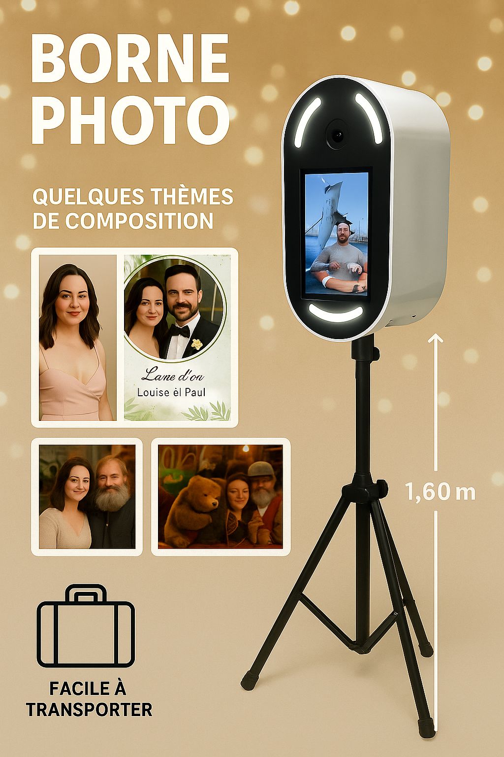 Borne photo selfie démontable Ikiosk 2S - Adaptée à tous vos évènements_0