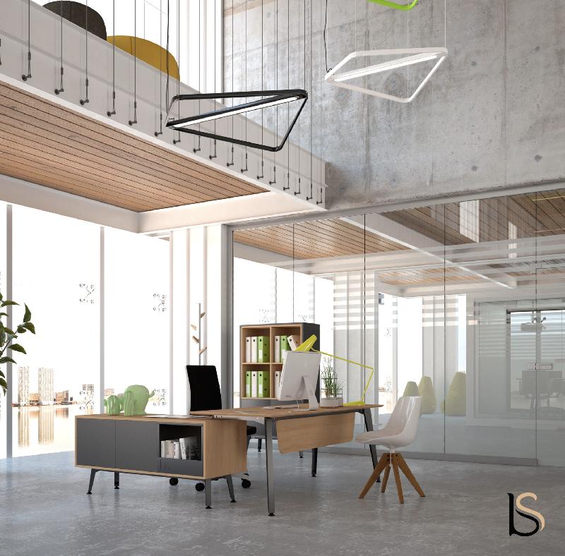 Bureau Manager Arky avec rangement - 188, Anthracite, Droite, Oui_1