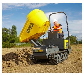 Dumper chenilles girabenne, poids à vide 1330kg, utilisé pour le transport et évacuation des matériaux - 600/750 L - disponible en location_1