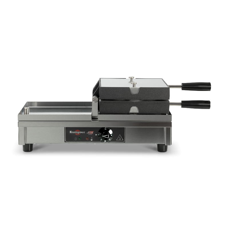 Gaufrier professionnel Ronde 180° simple G/D Krampouz_1