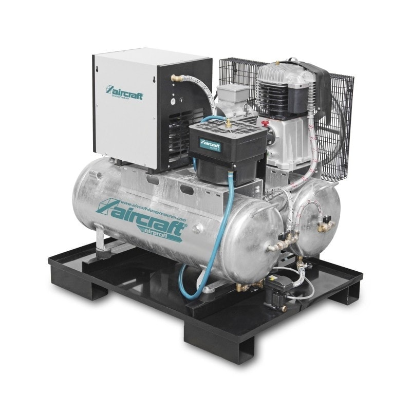 Compresseur Aircraft Airprofi DUO 853/2x100/10 K - 2023086 - Bicylindre haute performance avec cuve 2x100L et 10 bars_1