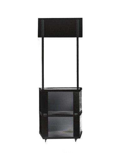 COMPTOIR DE PROMOTION PVC NOIR AVEC ROULETTES - RÉFÉRENCE: PE-CN-24_1