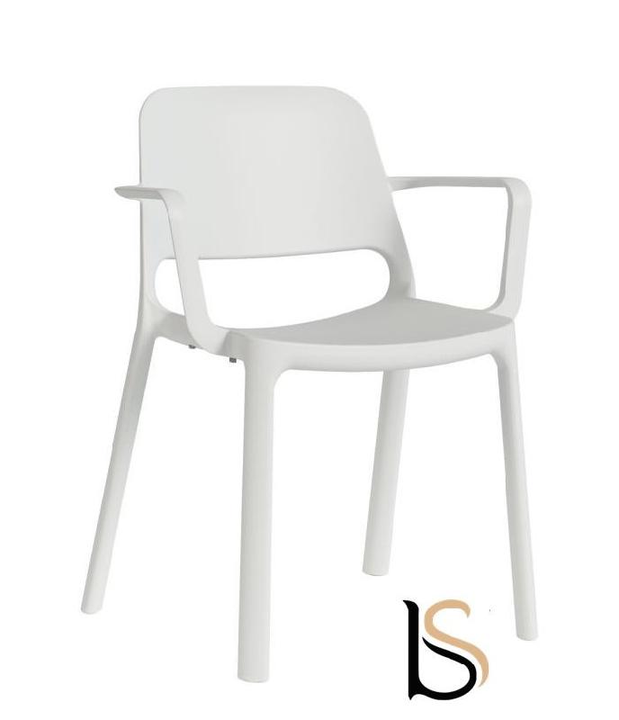 Fauteuil en polypropylène Maike - Sokoa - Blanc neige_1
