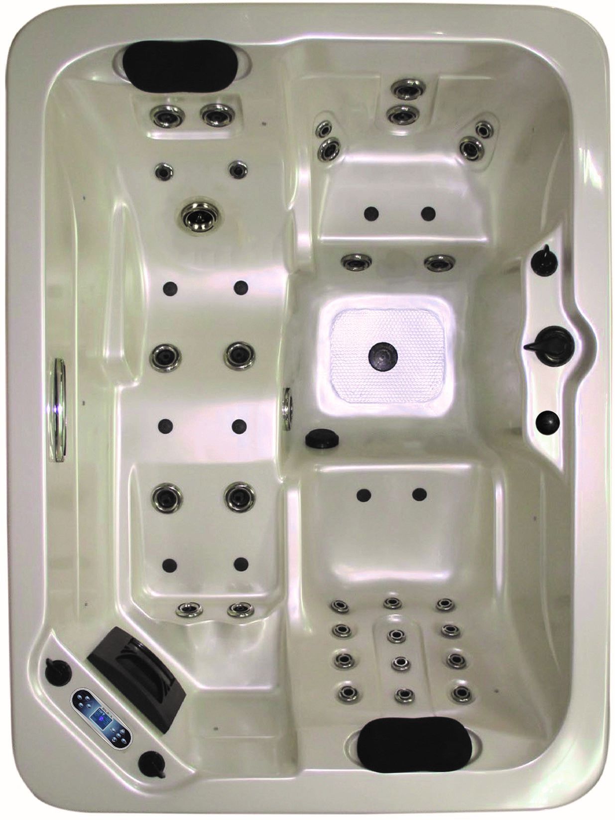 Jacuzzi spa encastrable BR100 T - Pack thérapie avec cascade inox et massages spécifiques_1