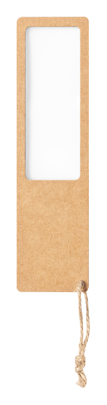 Marque-page loupe - Papier recyclé avec insert loupe et dragonne - Couleur naturelle_1