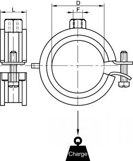 72176 - Colliers de fixation Bene Inox - Diamètres 11 à 141 mm - Acier zingué avec protection isophonique EPDM et résistance au feu_1