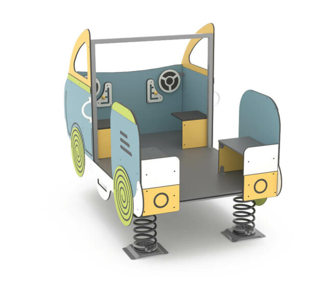 Jeux sur ressort - Cabriolet LD1VR2910 pour enfants dès 1 an - Hauteur de chute maximale 60 cm_1