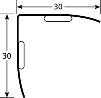 Protection murale - Cornière métal 30x30 mm - Marque Romus_1