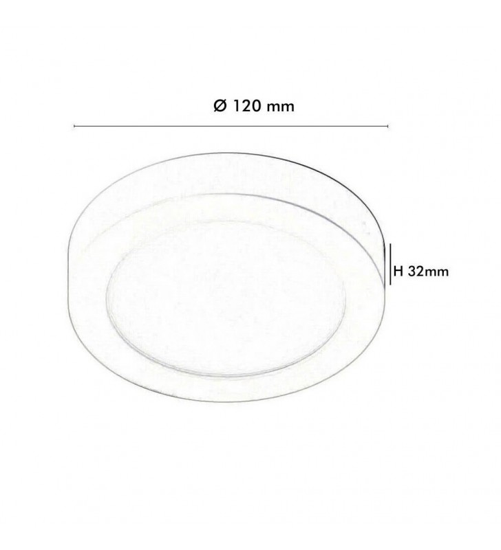 Plafonnier LED 8W intérieur rond - 120° - réf Dosai8W4K - finition blanche pour plafonds en béton_1