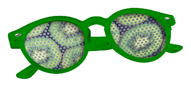 Lunettes de soleil en plastique - Protection UV400 - Couleur vert - 24g_1