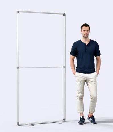 Cadre aluminium autoportant 100x200cm - LIGHTFRAME 100_1