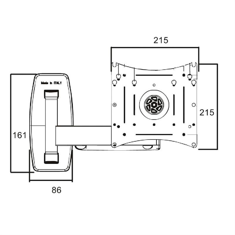 ROLINE Bras LCD pivotant, extra long, 4 pivots, montage mural_1