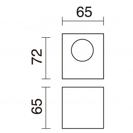 Spot de plafond LED SMD 3W 3000K blanc - éclairage vers le bas en aluminium brossé_1