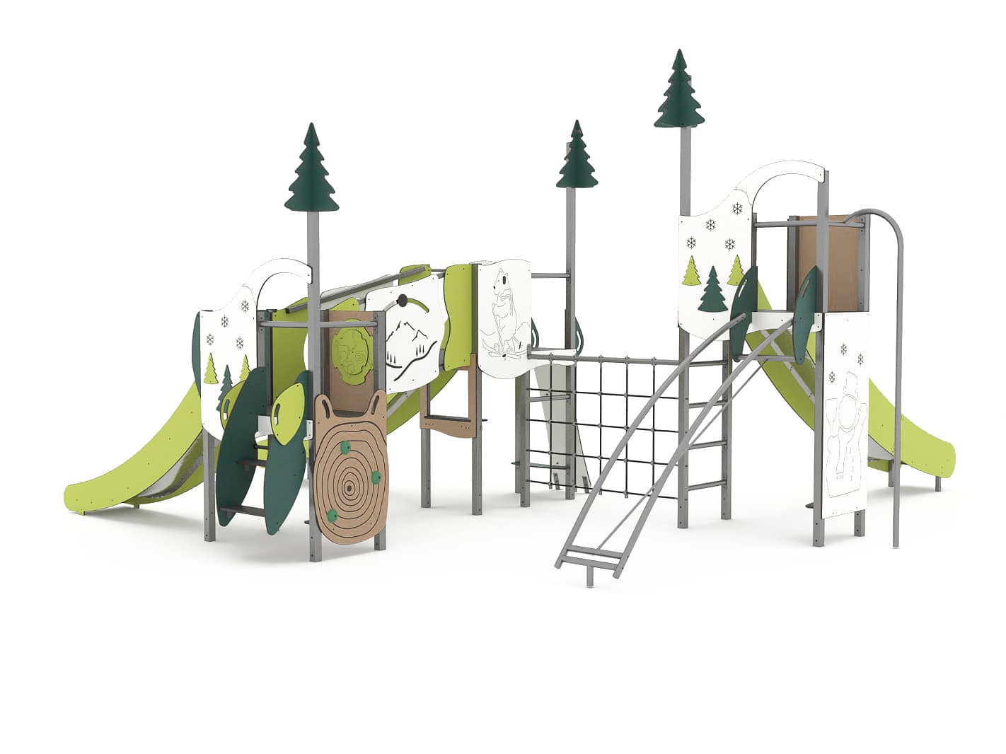Structure multi-activités métallique montagne - LD1MON3041 - Ludoparc - Pour enfants à partir de 2 ans - Capacité 30 personnes_1