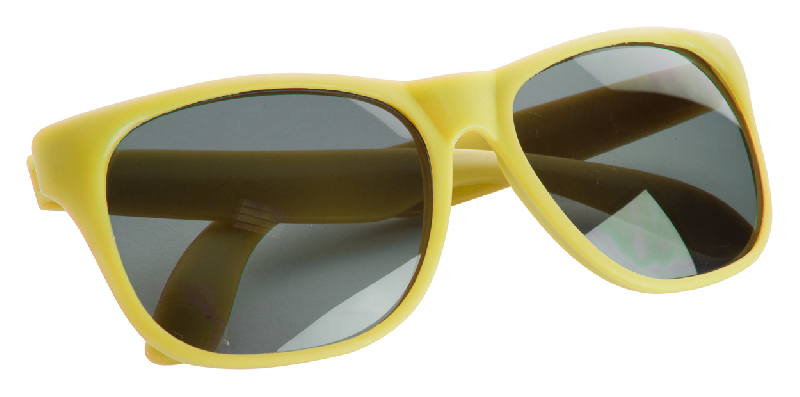 Lunettes de soleil en plastique - protection UV400 - couleur jaune - 20g_1