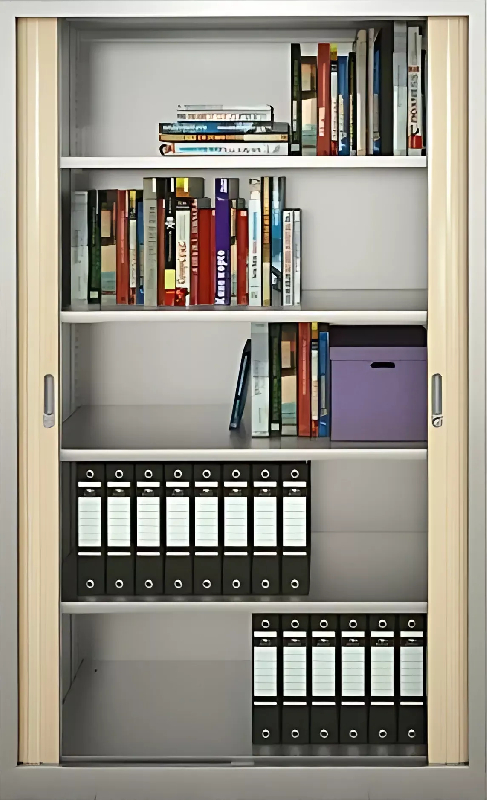 Armoire de rangement métallique - 4 étagères - rideau PVC - Hauteur : 198 cm So Salamanca_1