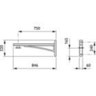 Crosse ClassicStreet - JGB794 MBW 750 BK - Philips Éclairage - 750 mm - Wall-mounting bracket noir_1