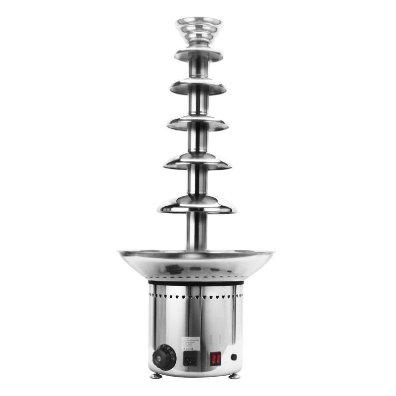 Fontaine à chocolat inox avec 6 étages - 84 cm | Qdm - SBCH6_1