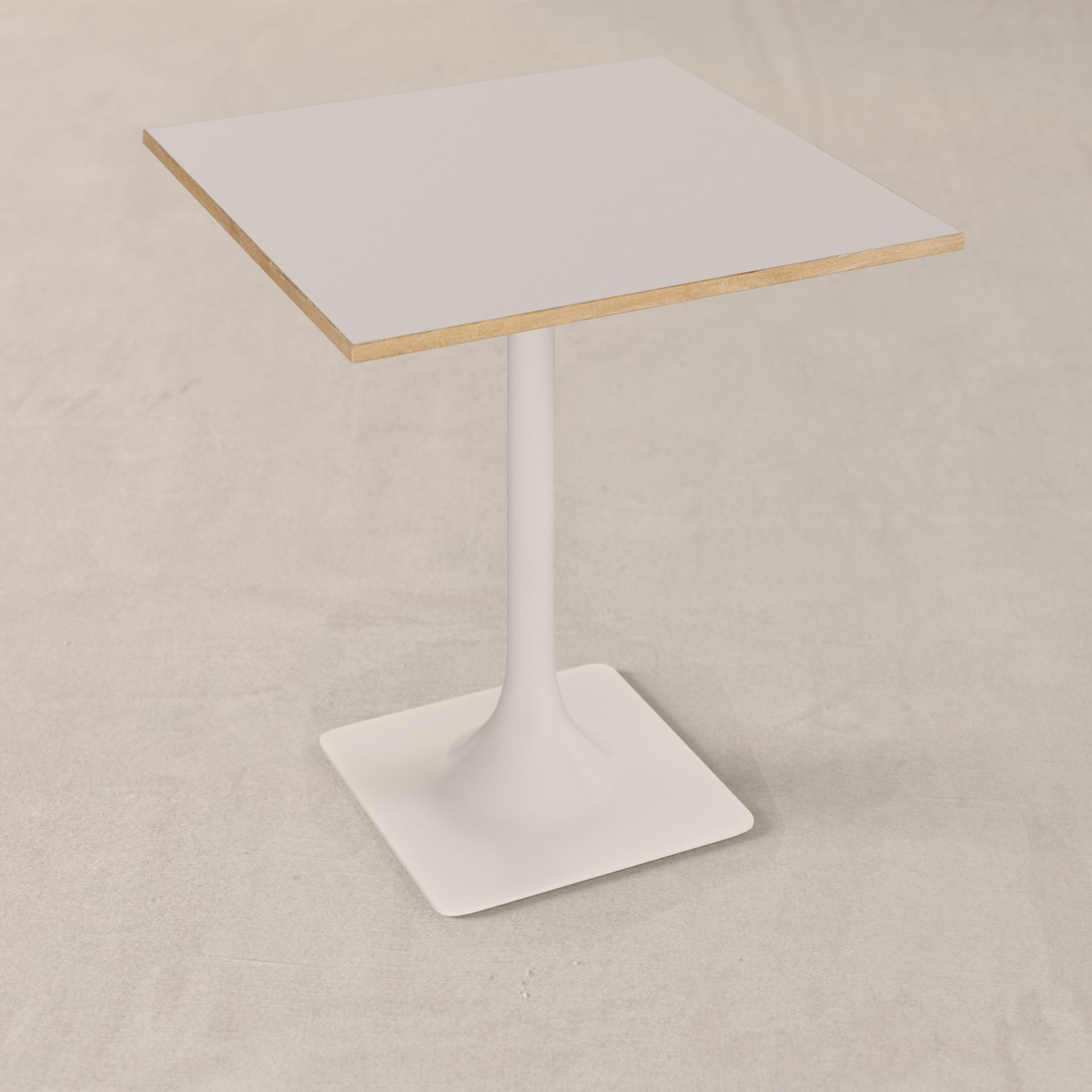 Table Tokyo - RESTOOTAB - pied tulipe carré, configurable sur mesure, plateau jusqu'à 90x90cm ou ø100cm_1