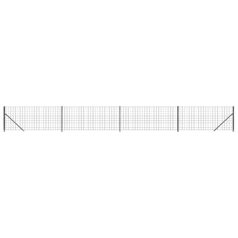 Vidaxl clôture en treillis métallique avec bride anthracite 0,8x10 m 154320_1