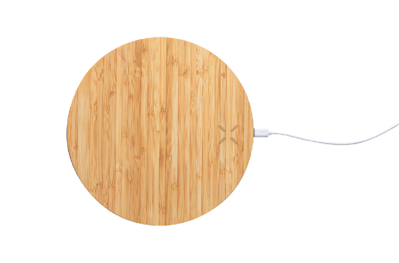 Tapis de souris en bambou avec chargeur sans fil rapide intégré - 10W - câble USB inclus_1