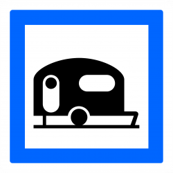 Panneau services terrain de camping pour caravanes et autocaravanes CE4b - régulièrement autorisé et classé_1