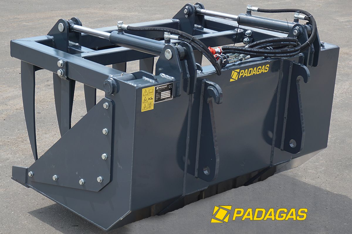 Srl-150 - Godet à grappin KRL avec cylindres à clous et dispositif de pression - Padagas - Capacité : 0,65 m3_1