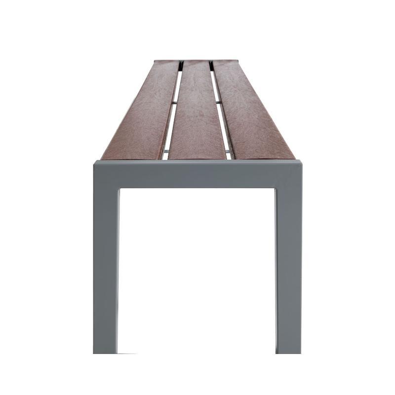 Banquette en plastique recyclé et acier Silaos - Design tendance et écologique, longueur 1800 mm_1