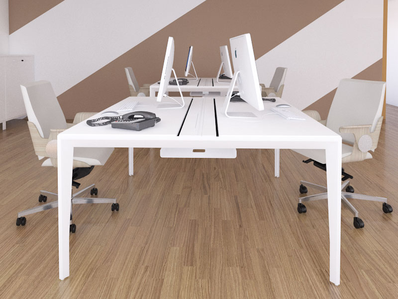 Bench Dekart 2 personnes - P60 avec top access, goulotte et dimensions personnalisables_1
