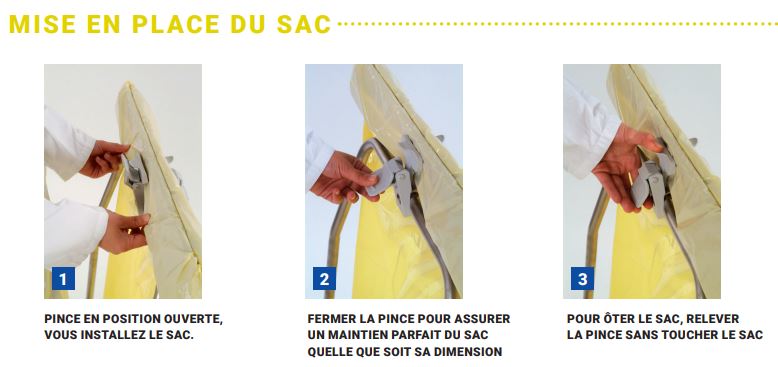 Chariot porte-sacs à déchets 4 roues - 70 à 120 L - Réf. SHUT70 - Andromède_1