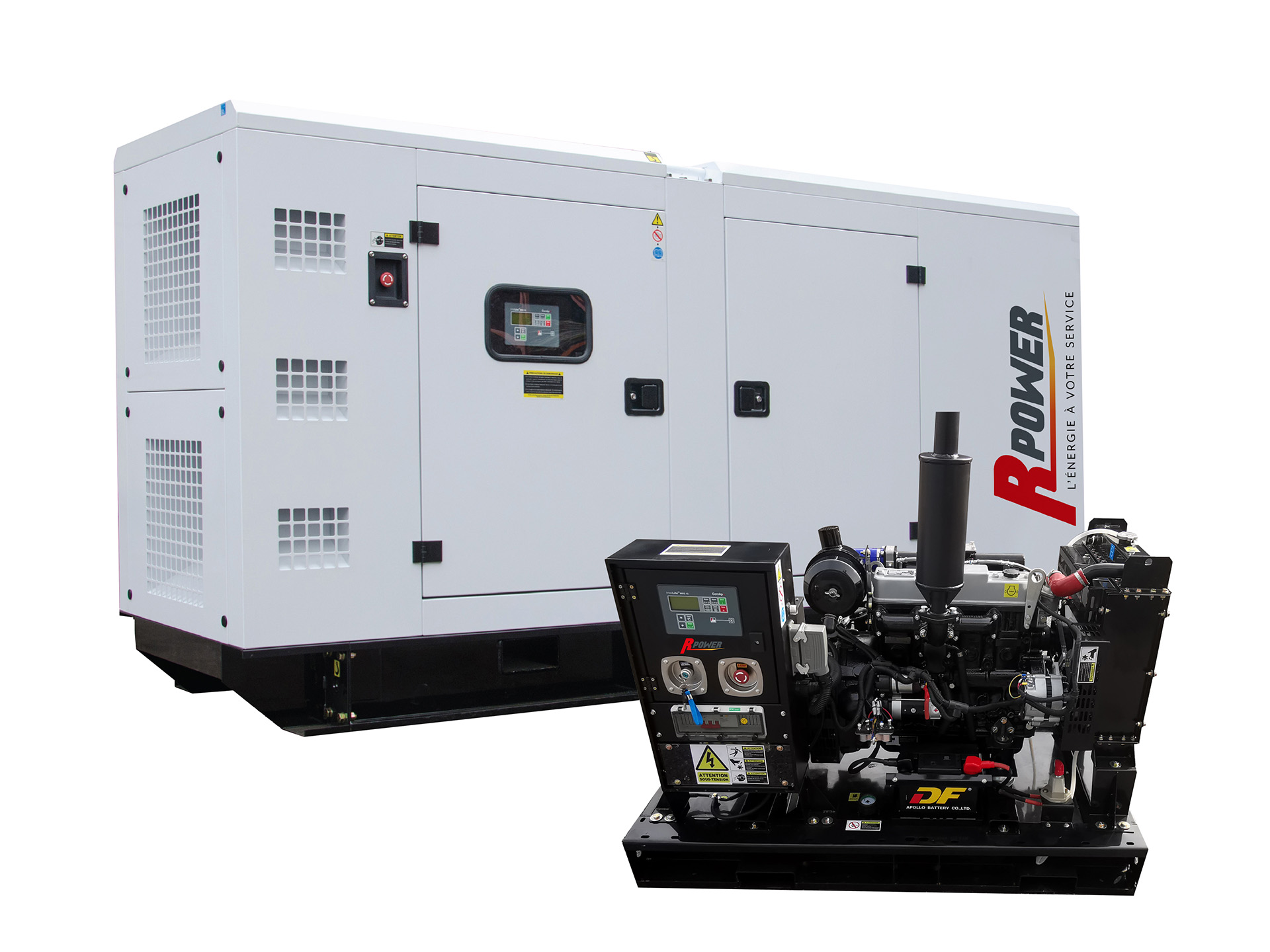 Groupe électrogène industriel diesel 1500tr RPOWER - 220kVA - insonorisé ou ouvert - DB220KSE_1
