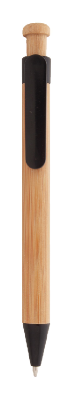 Stylo bille en bambou - plastique de paille de blé écologique - encre bleue_1