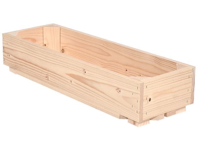 Caisse en bois aromatique H1 - L18 x H11 x P54 cm - 6 coloris de lasure disponibles_1