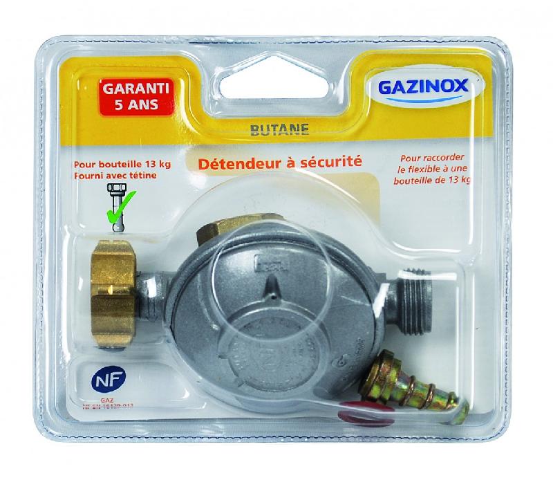 Détendeur pour gaz butane - 28 millibars - 1.3kg - GAZINOX avec limitateur de débit intégré_1