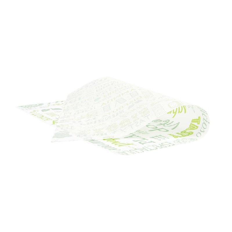 Feuille ingraissable pour burger Parole vert 31x31cm - par 1000_1