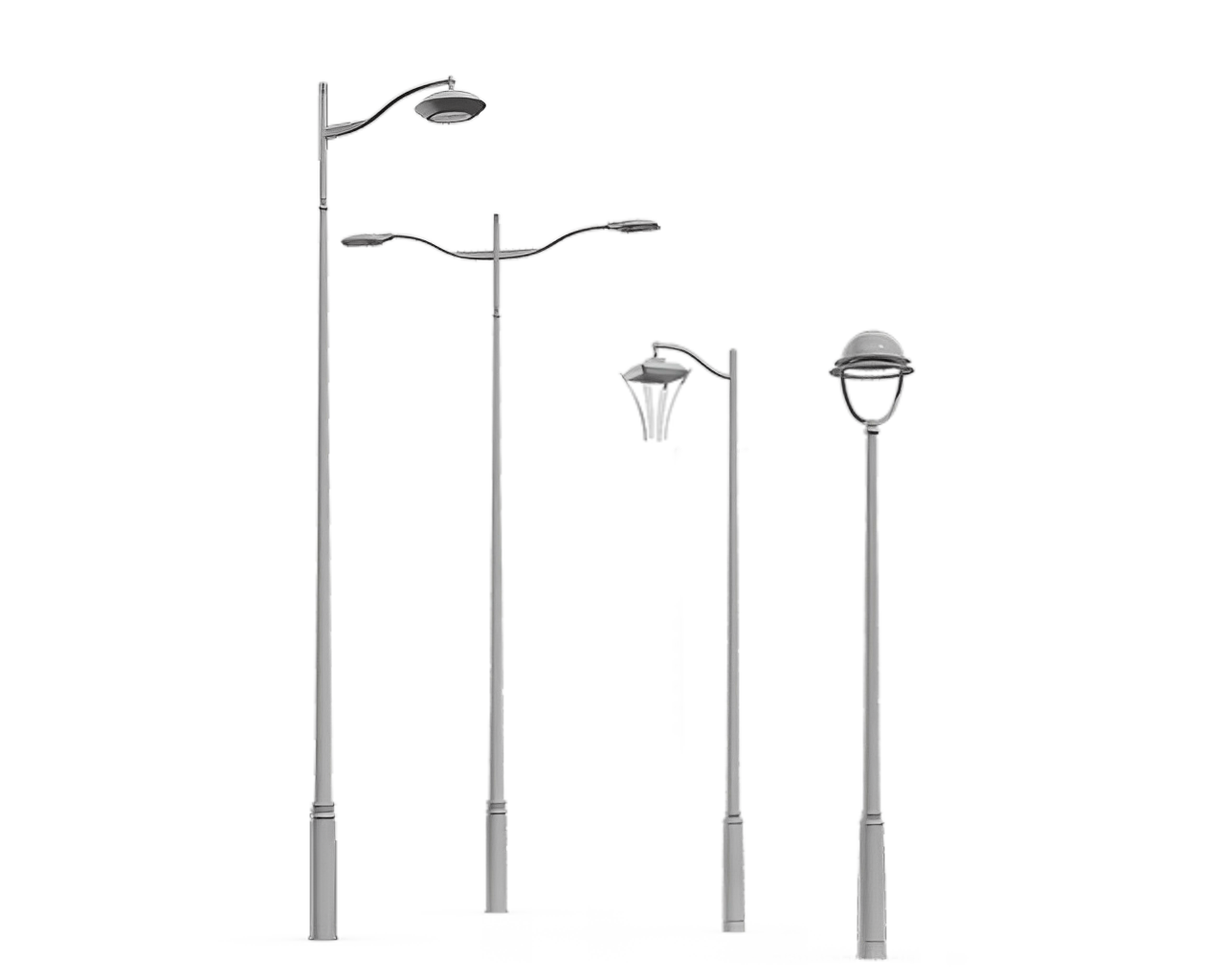 Luminaire urbain design Jean-Paul Deschamps en aluminium