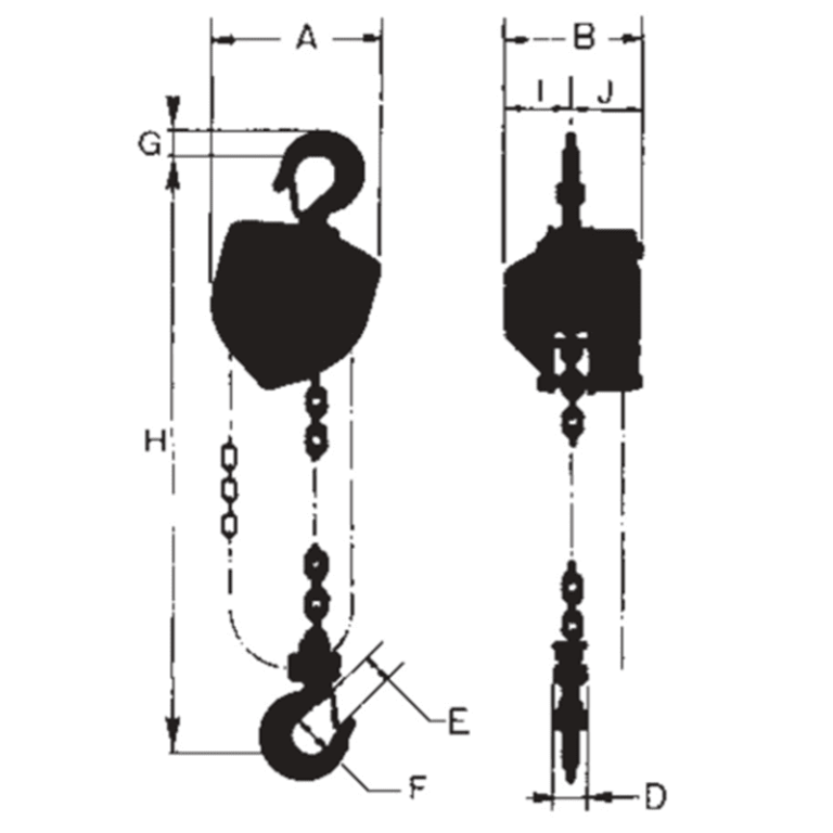 Palan manuel à chaîne C21 - REF : 60120 - Levage vertical de charges jusqu'à 5t_1