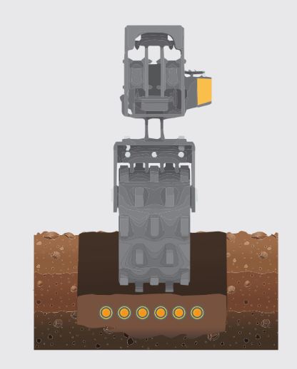 Plaque vibrante à roue de compactage, utilisé dans les tranchées étroites - STORM WHEEL_1