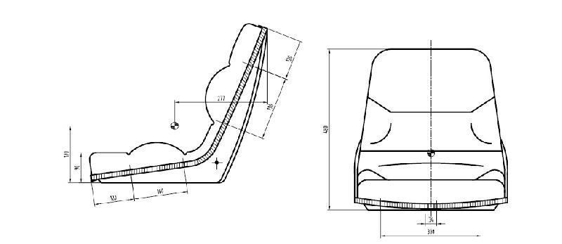 Siège tracteur MI 1000 - assise statique en PVC - dossier haut - protection contre l'eau_1