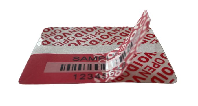 Étiquette anti-fraude avec transfert - Polyester - 60x20 mm - Message « OPEN VOID » - Rouleau de 1000 étiquettes_1