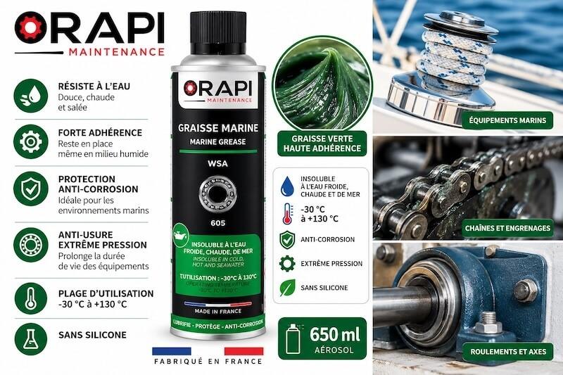 Graisse marine extrême pression WSA 605 - Aérosol 650 ml - ORAPI_1