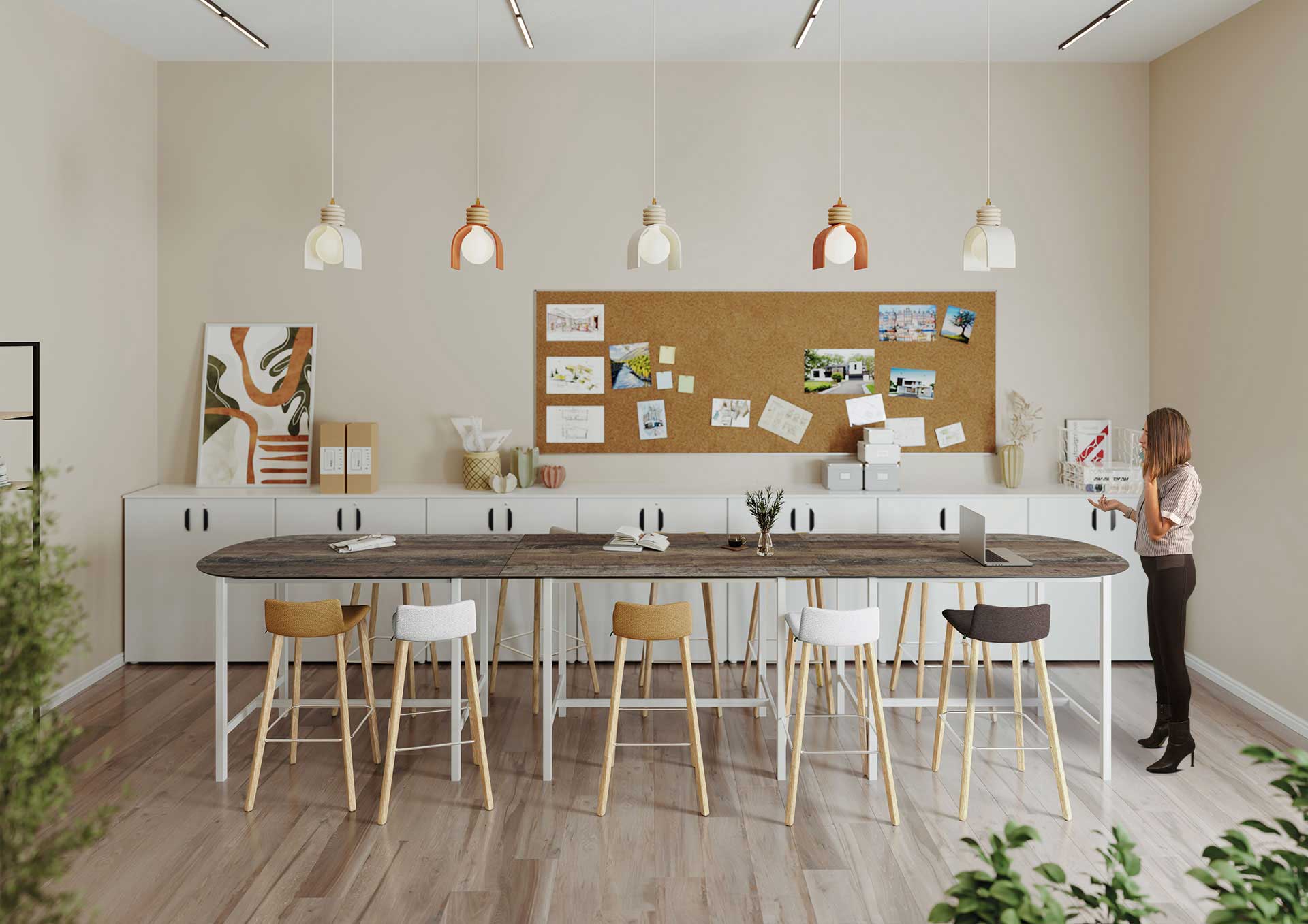 Rayonnage de bureau en bois - 6 modèles design et qualitatifs pour entreprises, avec options de portes et tiroirs_1