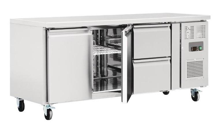 Table réfrigérée positive 2 portes + 2 tiroirs (gaz écologique r600a)_1